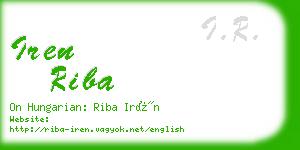 iren riba business card